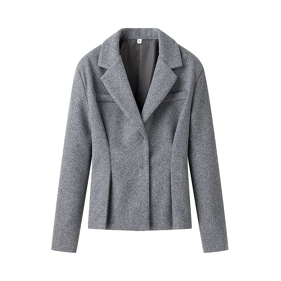 Damen elegantes Blazer- und Rock-Ensemble mit strukturiertem Design Drune