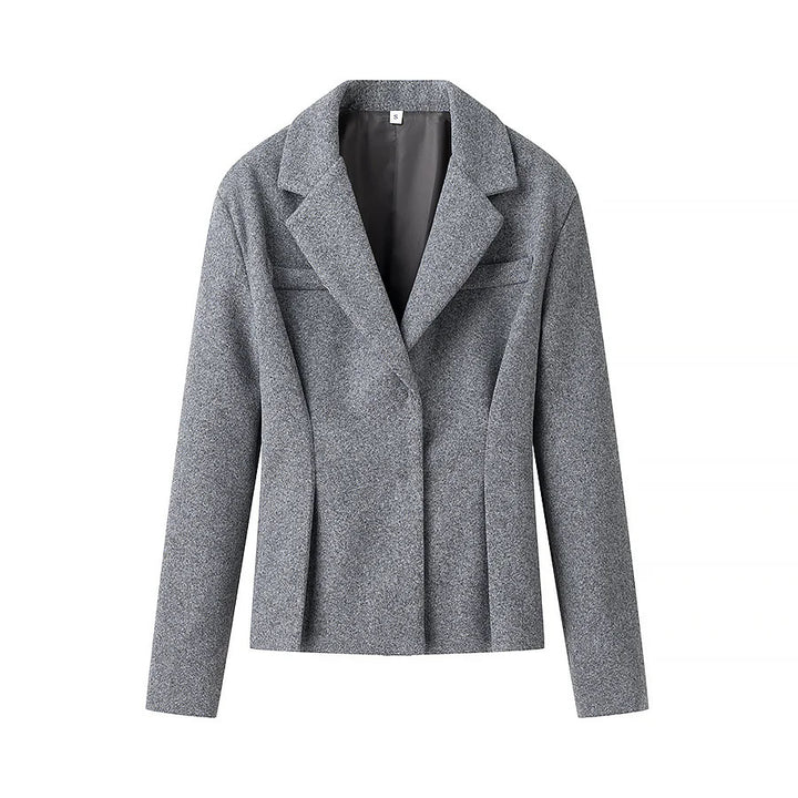 Damen elegantes Blazer- und Rock-Ensemble mit strukturiertem Design Drune