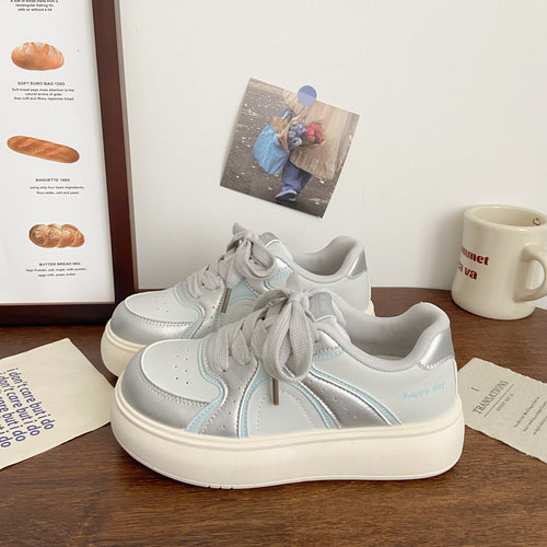 Damen Elegante Plateau-Sneaker mit strukturiertem Obermaterial Drune