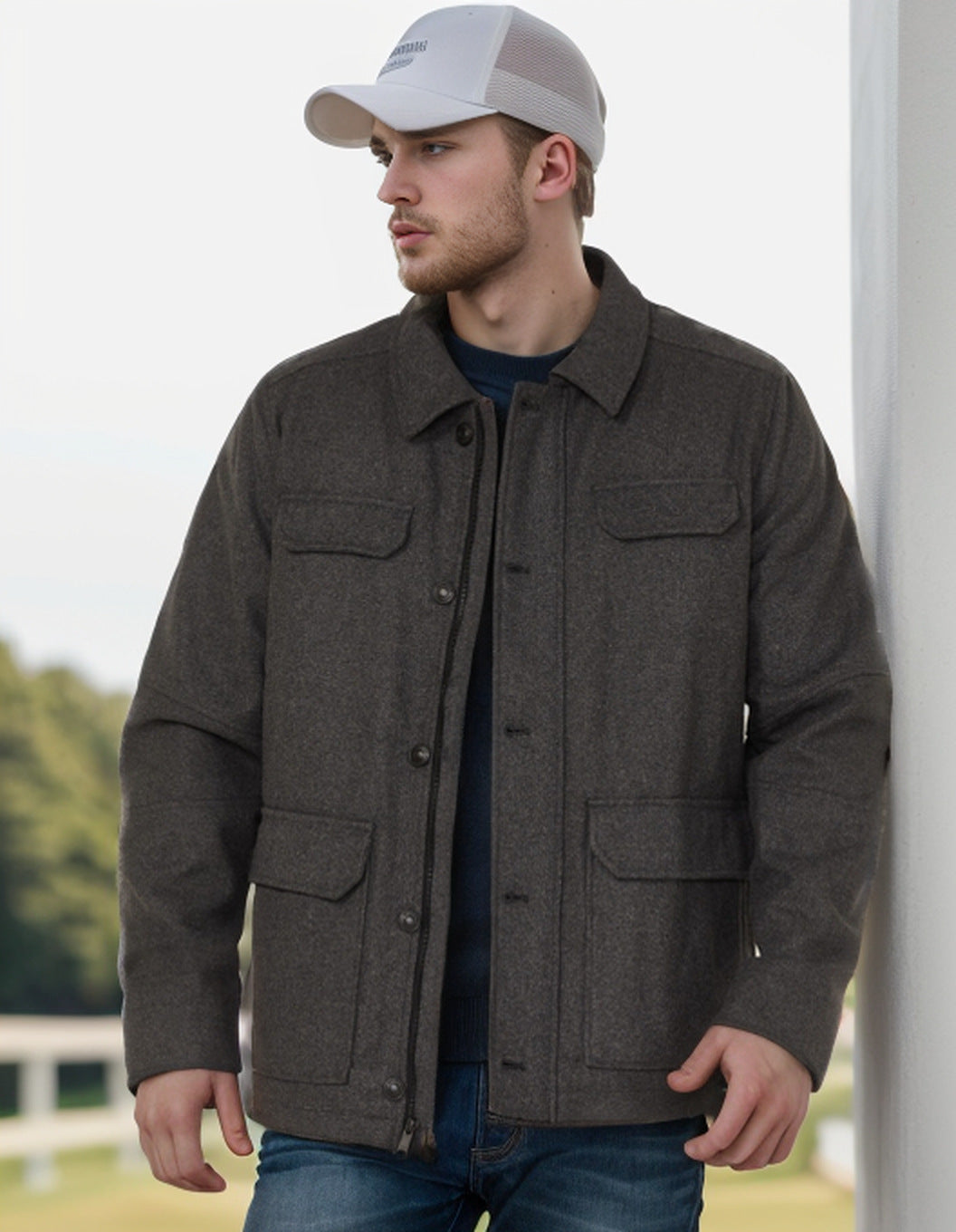 Herren Utility-Jacke mit praktischen Taschen Drune