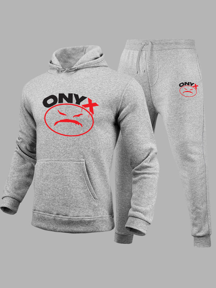 Herren Hoodie- und Jogginghose-Set mit markantem Grafikdesign Drune