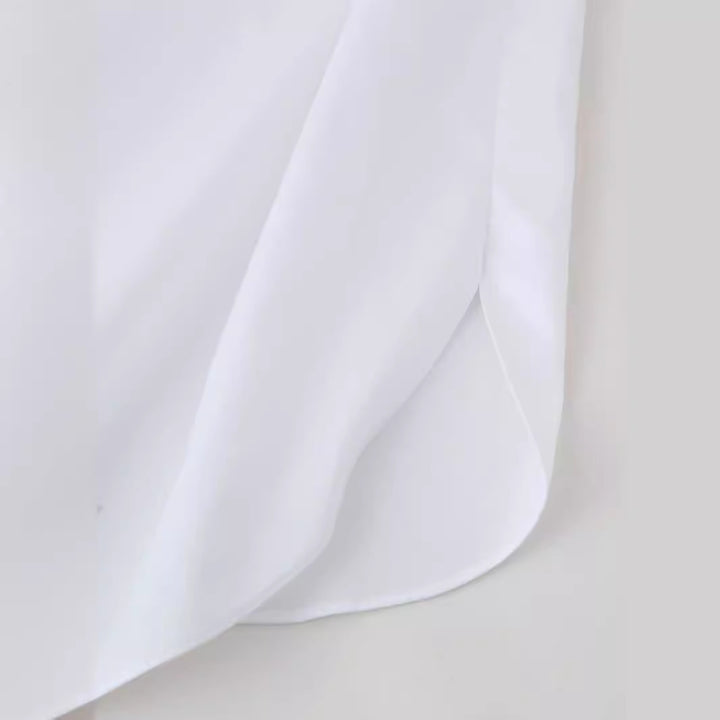 Damen geschickt gestaltete Bluse mit floralen Applikationen Drune