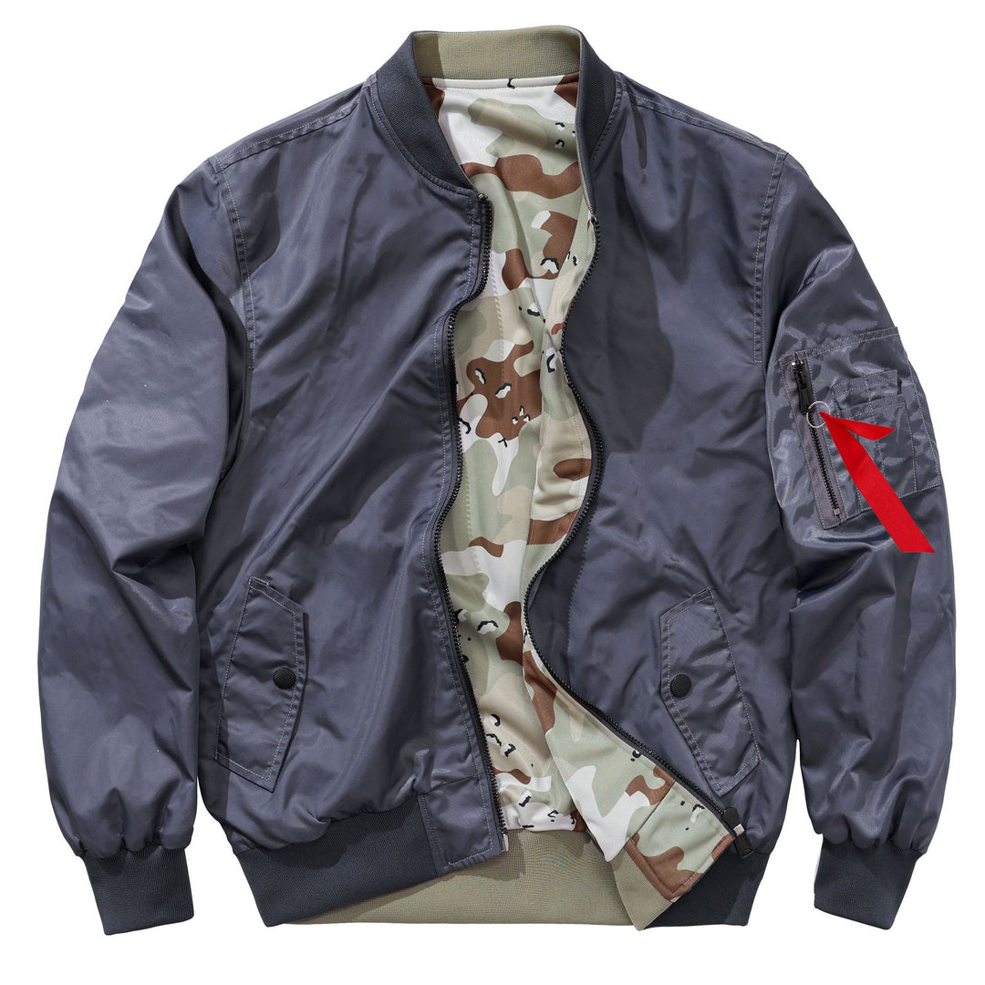Herren  leichte Aviator Bomber mit camouflagebedrucktem Futter und Ärmel-Reißverschlusstasche Drune