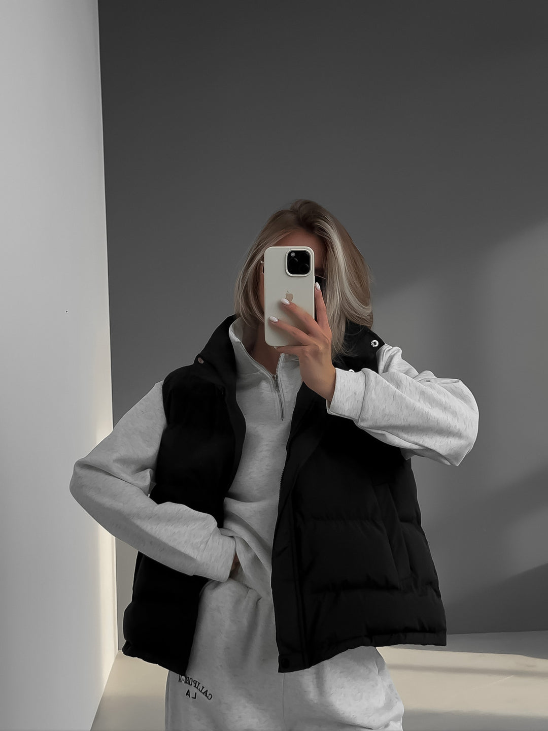 Damen Steppweste mit hohem Kragen und sportlichem Design Drune