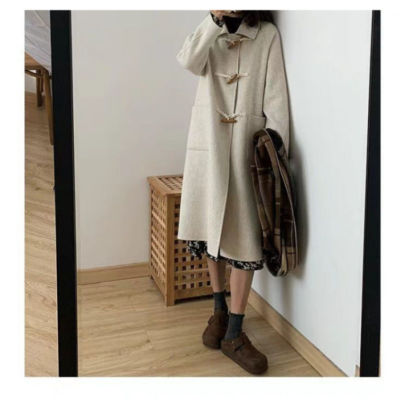 Damen Dufflecoat mit praktischen Taschen und dekorativen Holzknebeln Drune