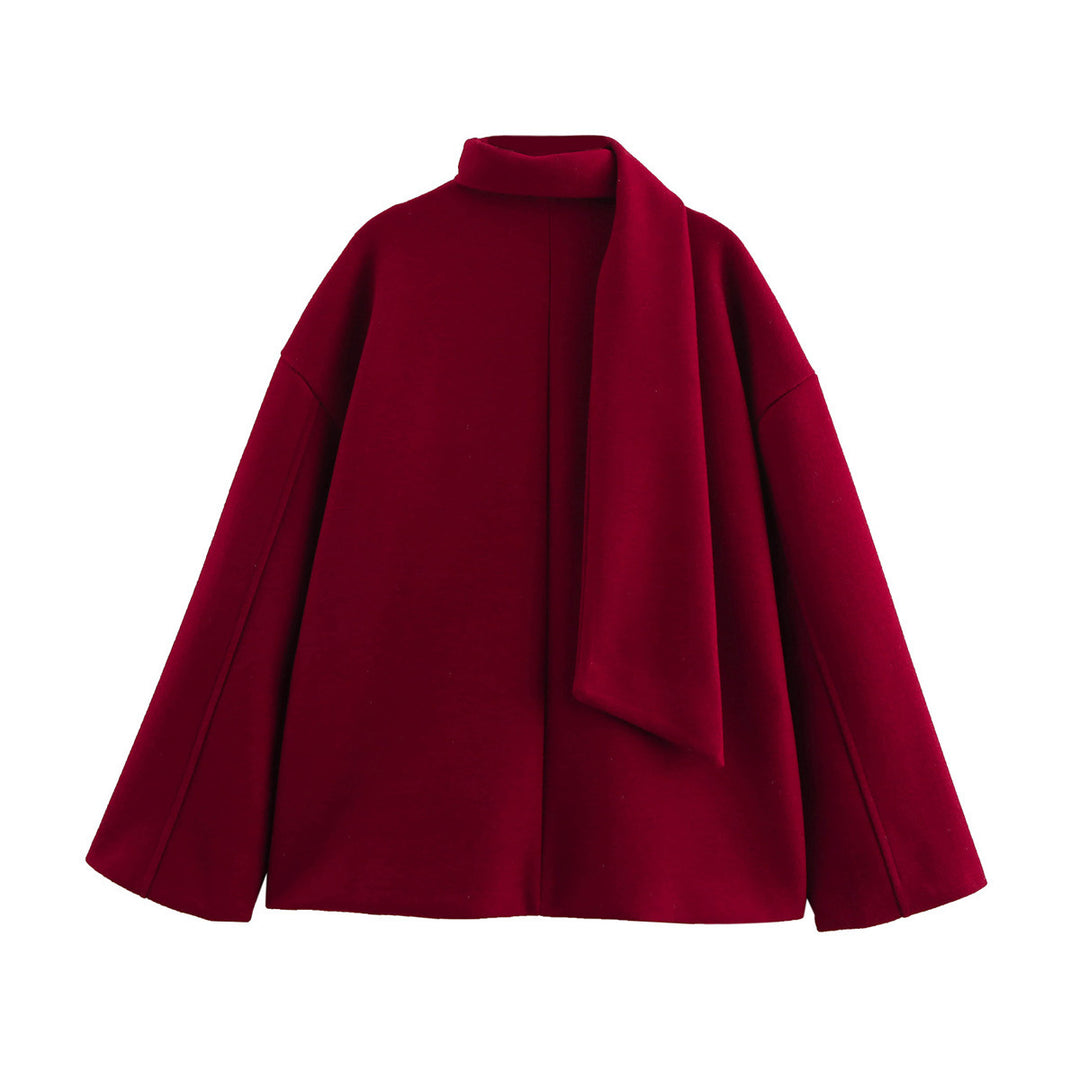 Damen Übergangsjacke mit innovativem asymmetrischem Design und stilvollem Kragen Drune