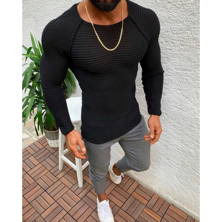 Herren Langarm Shirt mit strukturiertem Design Drune