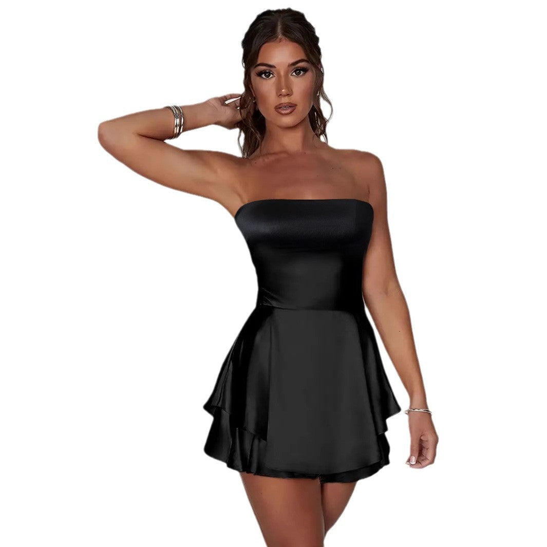 Damen Cocktailkleid mit schulterfreiem Design Drune