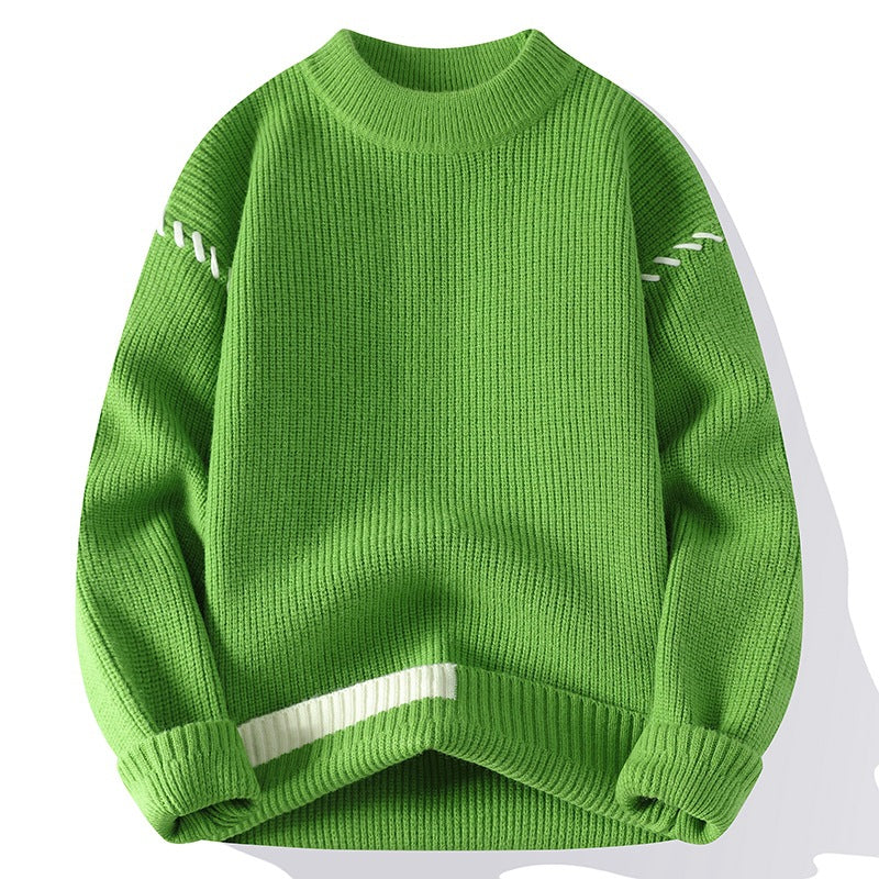 Damen Grober Strickpullover mit innovativem Design und dekorativen Details Drune