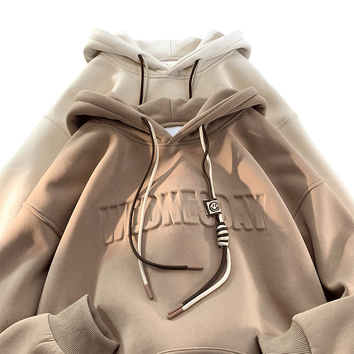 Damen modischer Kapuzenpullover mit auffälligem Schriftzug und hochwertigem Material Drune