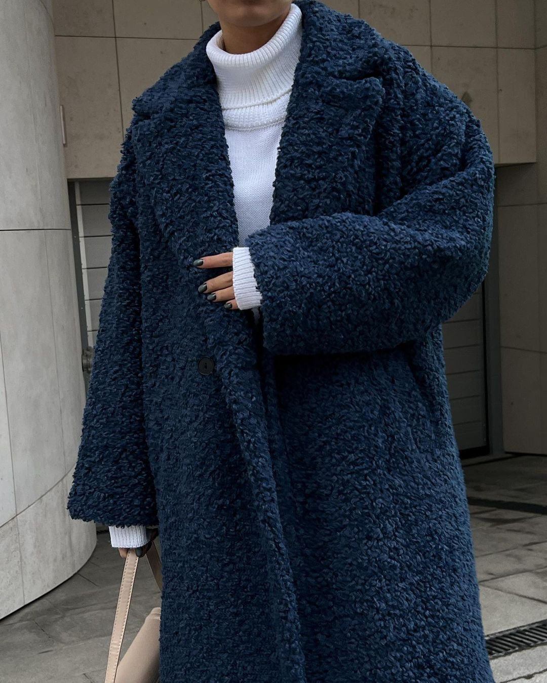 Damen Fleece Mantel Drune