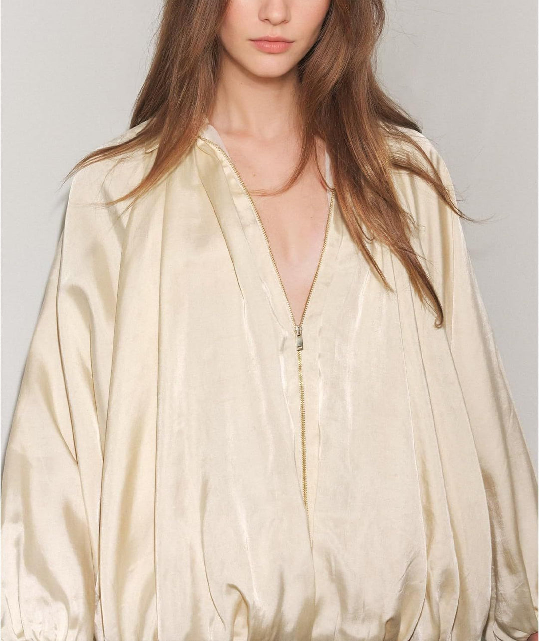 Damen leichte Oversized Seidenjacke Drune