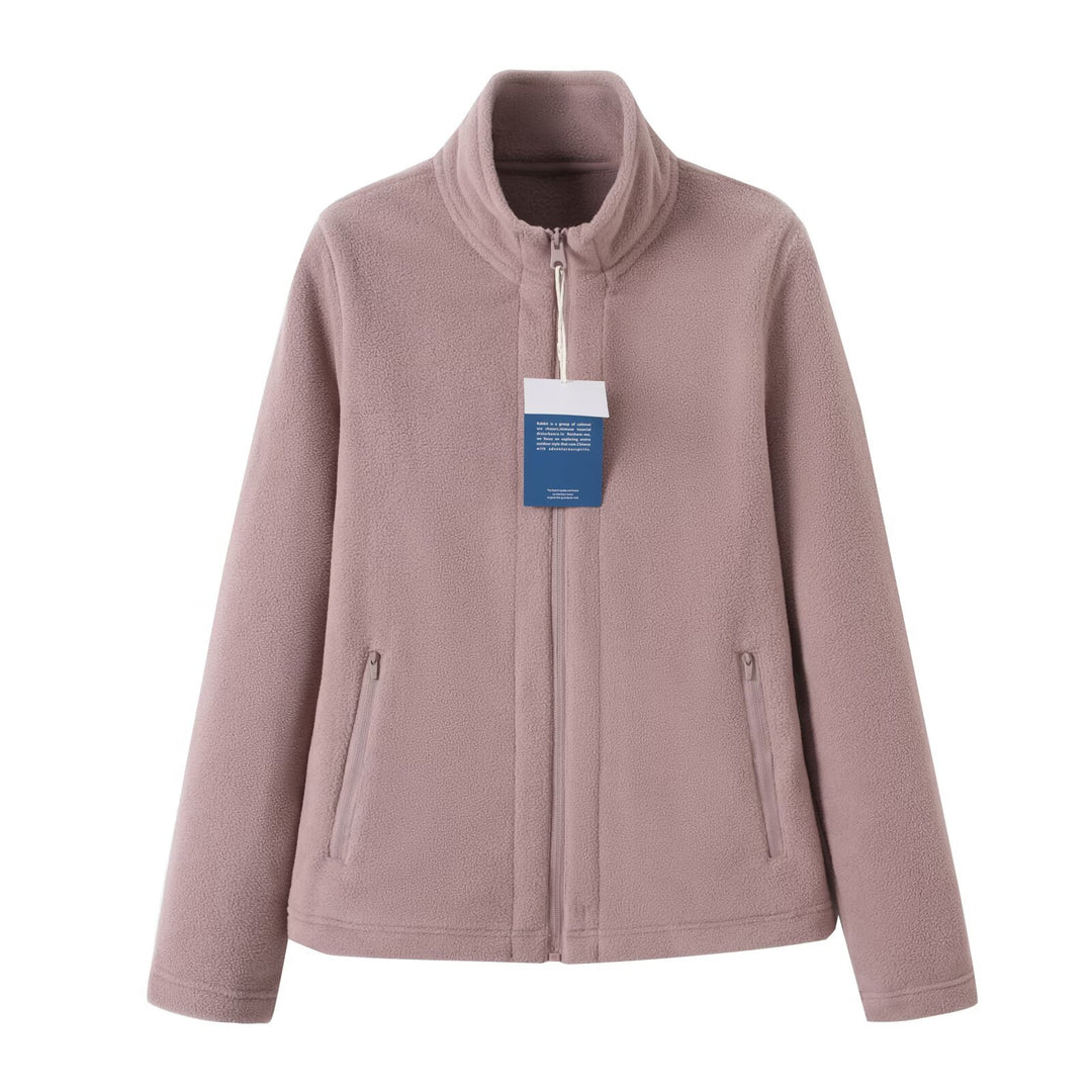 Damen Fleecejacke mit hochschließendem Kragen und seitlichen Reißverschlusstaschen Drune