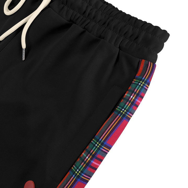 Herren Sportliche Freizeithose mit Knopfleisten und Karomuster Drune