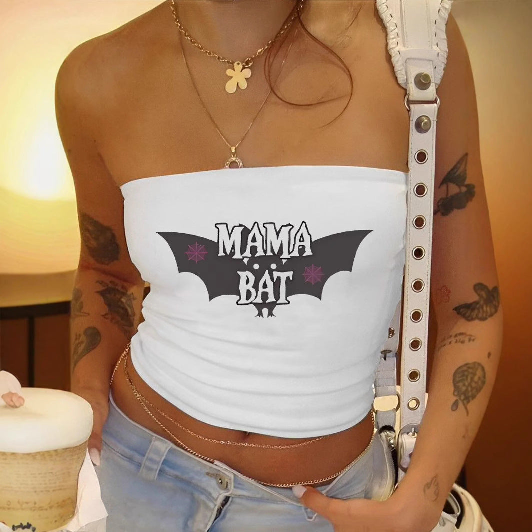 Damen Bandeau-Top mit verspieltem Karomuster und dekorativem Schleifenakzent Drune