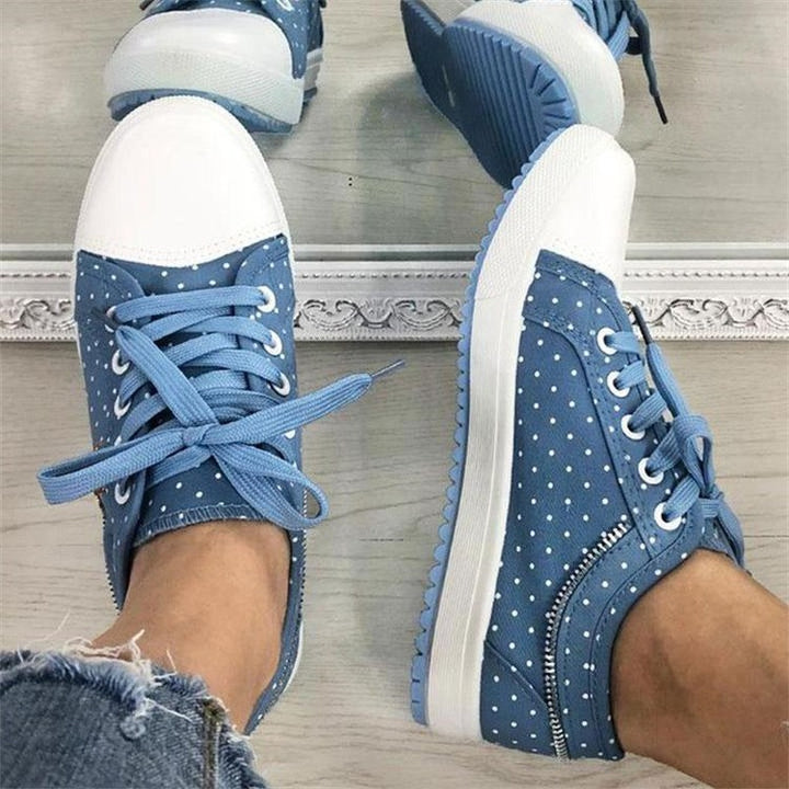 Damen nan lässige Sneaker mit Plateau-Sohle und seitlichem Reißverschluss Drune