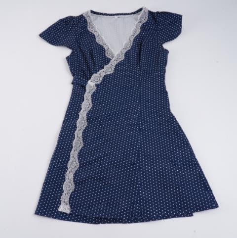 Damen Verspieltes Wickelkleid mit eleganten Spitzeinsätzen Drune