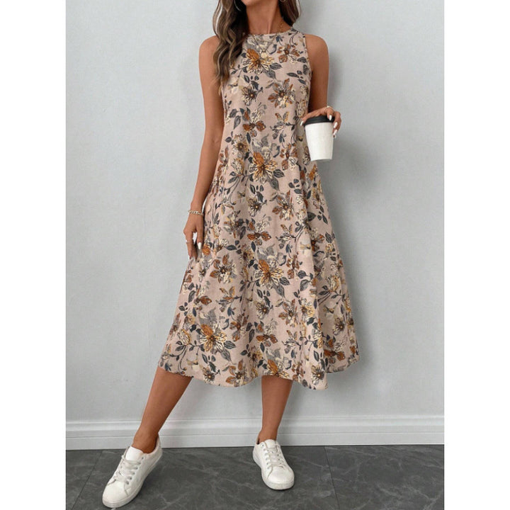 Damen Maxikleid mit floralem Muster und lockerer Passform Drune