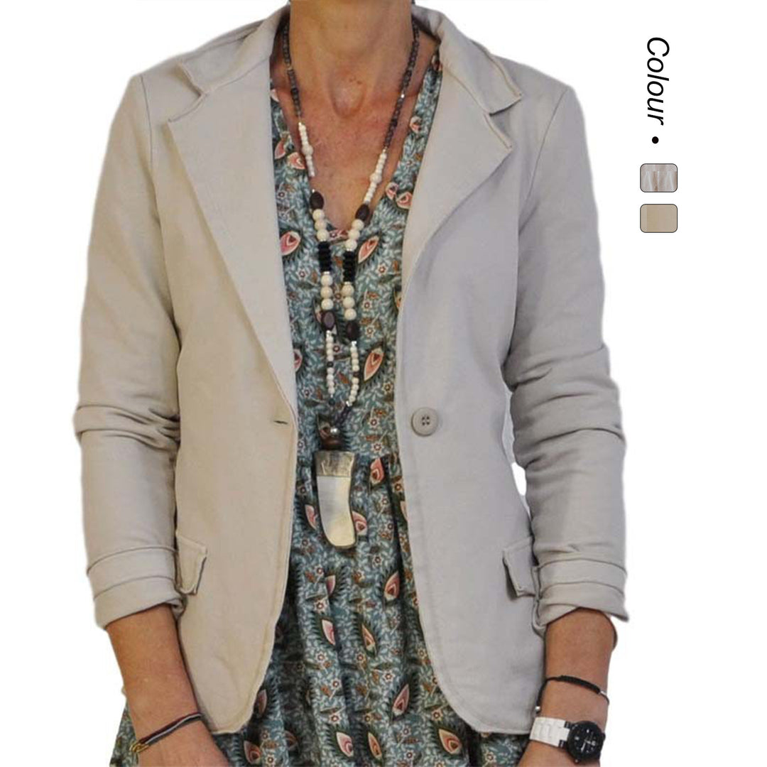 Damen Eleganter Blazer mit strukturierten Details und slim-fit Schnitt Drune