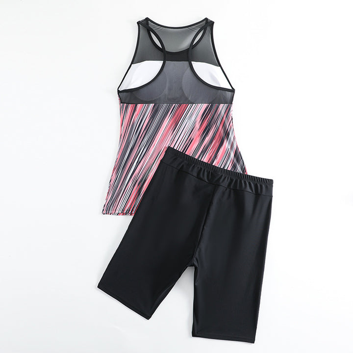 Damen Sportliches Tankini-Set mit atmungsaktivem Oberteil und bequemen Shorts Drune