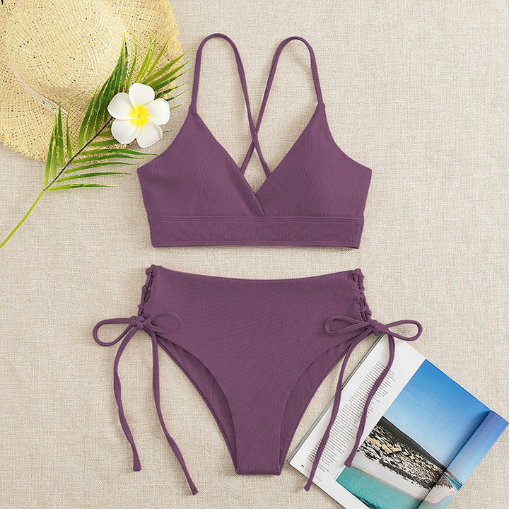 Damen Bikini-Set mit verstellbaren Trägern und raffinierten Schnürdetails Drune