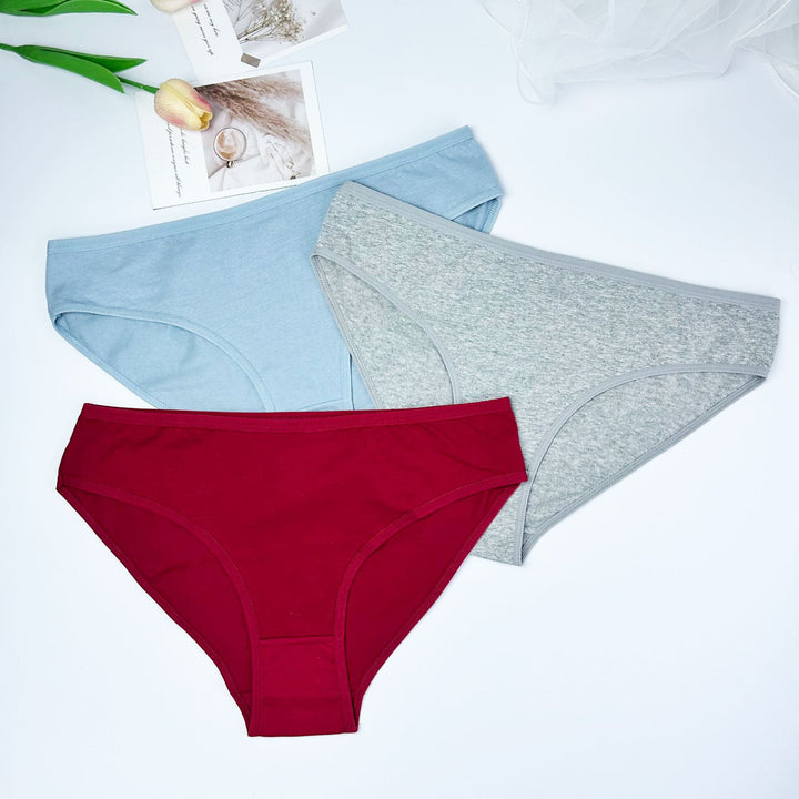 Drune | Damen Slip aus reiner Baumwolle, unifarben und schlicht