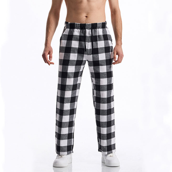 Herren komfortable Karohose Drune