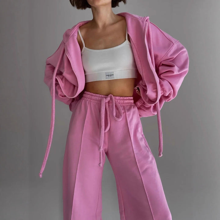 Damen Sweatanzug mit Jogginghose Set Drune