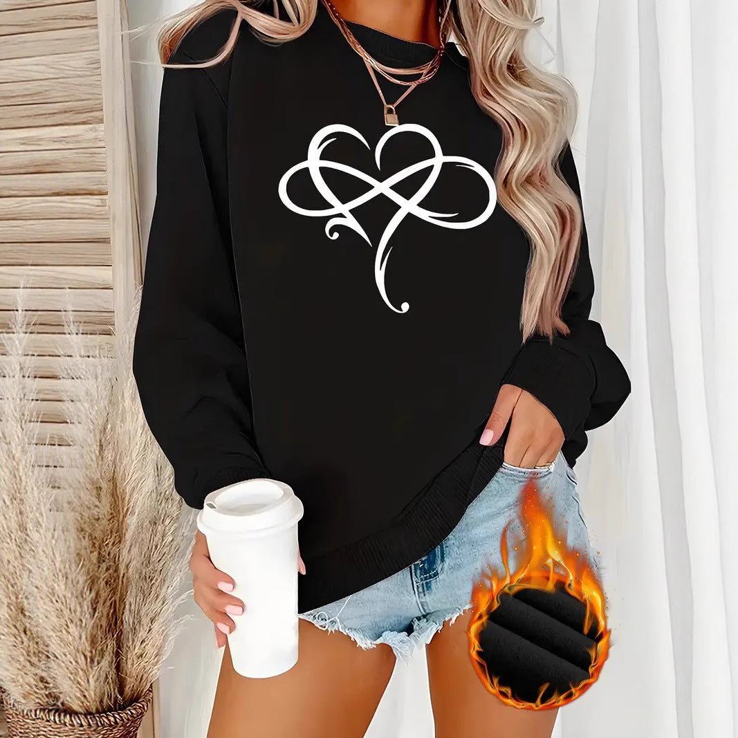 Damen Sweatshirt mit kreativem Herzdesign und entspannter Passform Drune