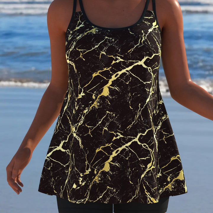Damen Schwimmanzug mit modischem A-Linien-Schnitt und floralem Design Drune