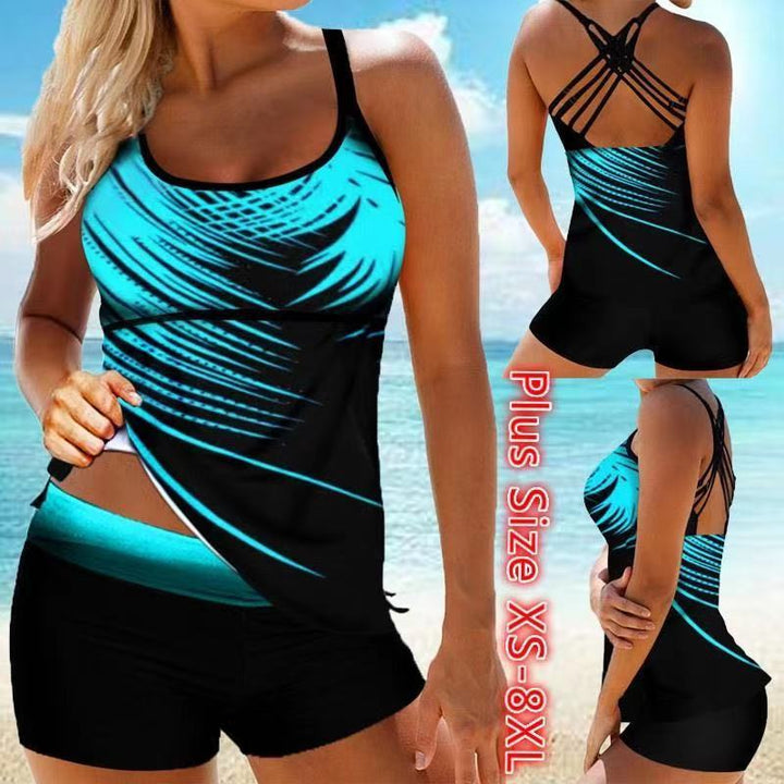 Damen Sport Tankini mit modischen Shorts Drune