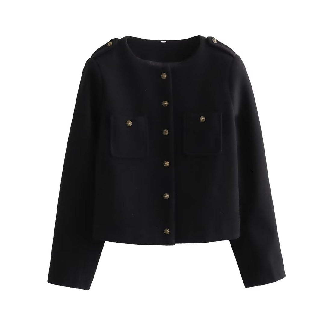 Damen Kurzjacke mit praktischen Taschen und eleganten Knopfdetails Drune