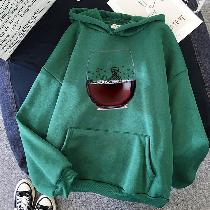 Damen Hoodie mit künstlerischem Glasdesign Drune