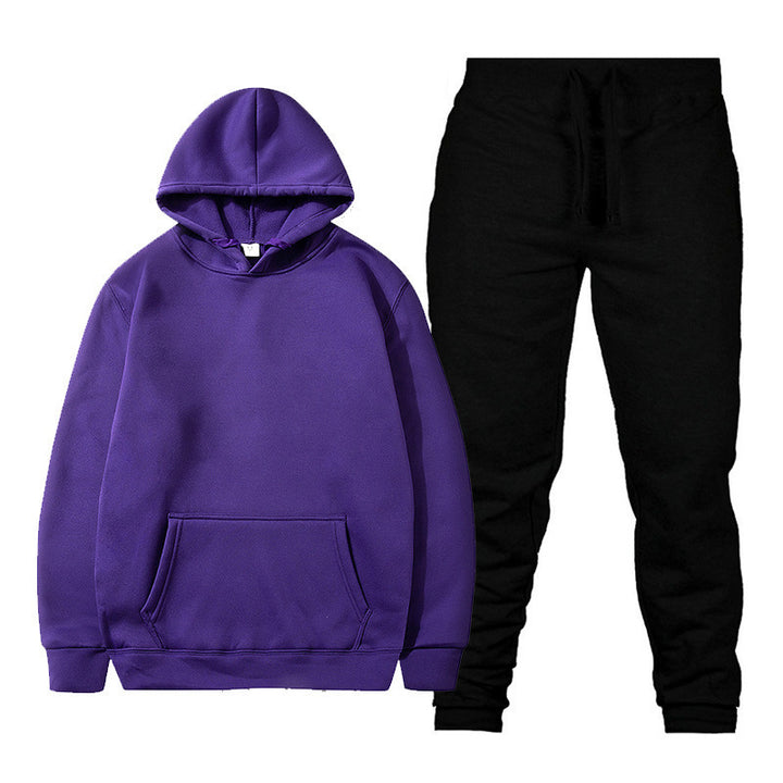 Unisex nan gemütliches Hoodie-Jogginganzug-Set mit Kängurutasche, elastischem Tunnelzugbund und gerippten Bündchen Drune