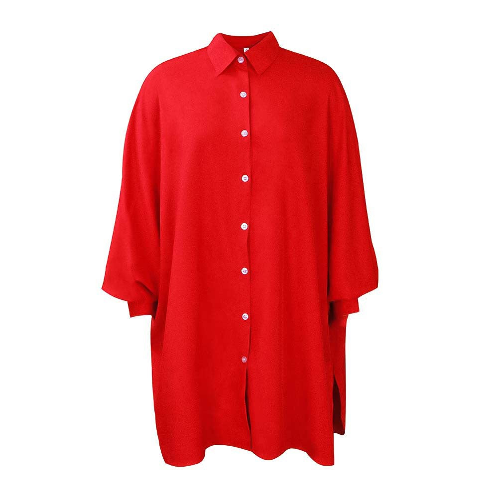 Damen Bluse mit oversized Schnitt und eleganten Knöpfen Drune