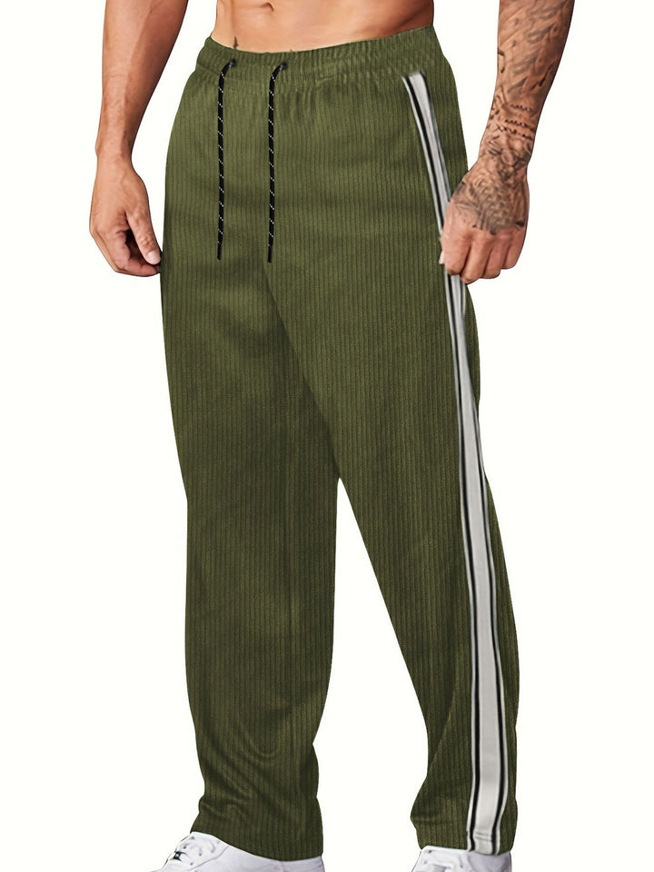 Herren komfortable Freizeithose mit seitlichem Streifen Drune