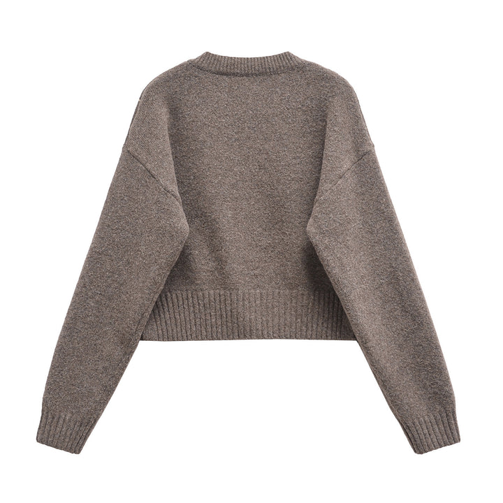Femme Cozy Cropped Cardigan mit Knopfverschluss Drune