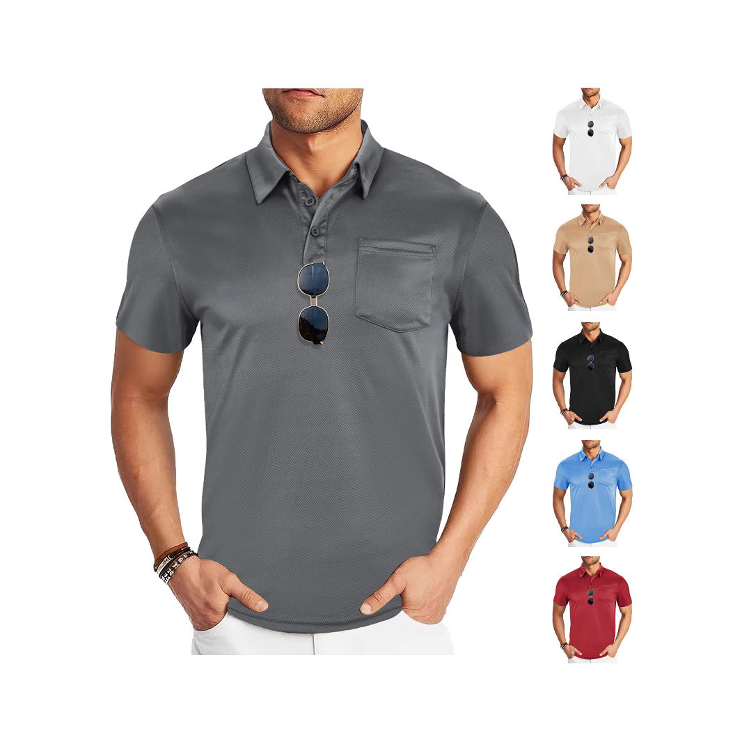 Herren nan funktionales Polohemd mit Brusttasche und atmungsaktiver Meshstruktur Drune