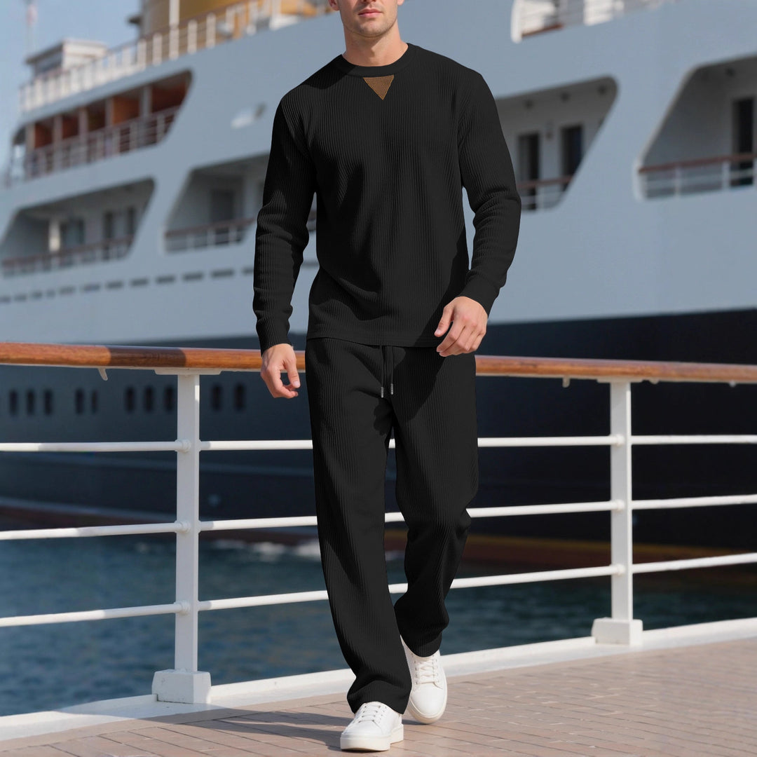Herren lässiger Pullover und Jogginghose Set Drune