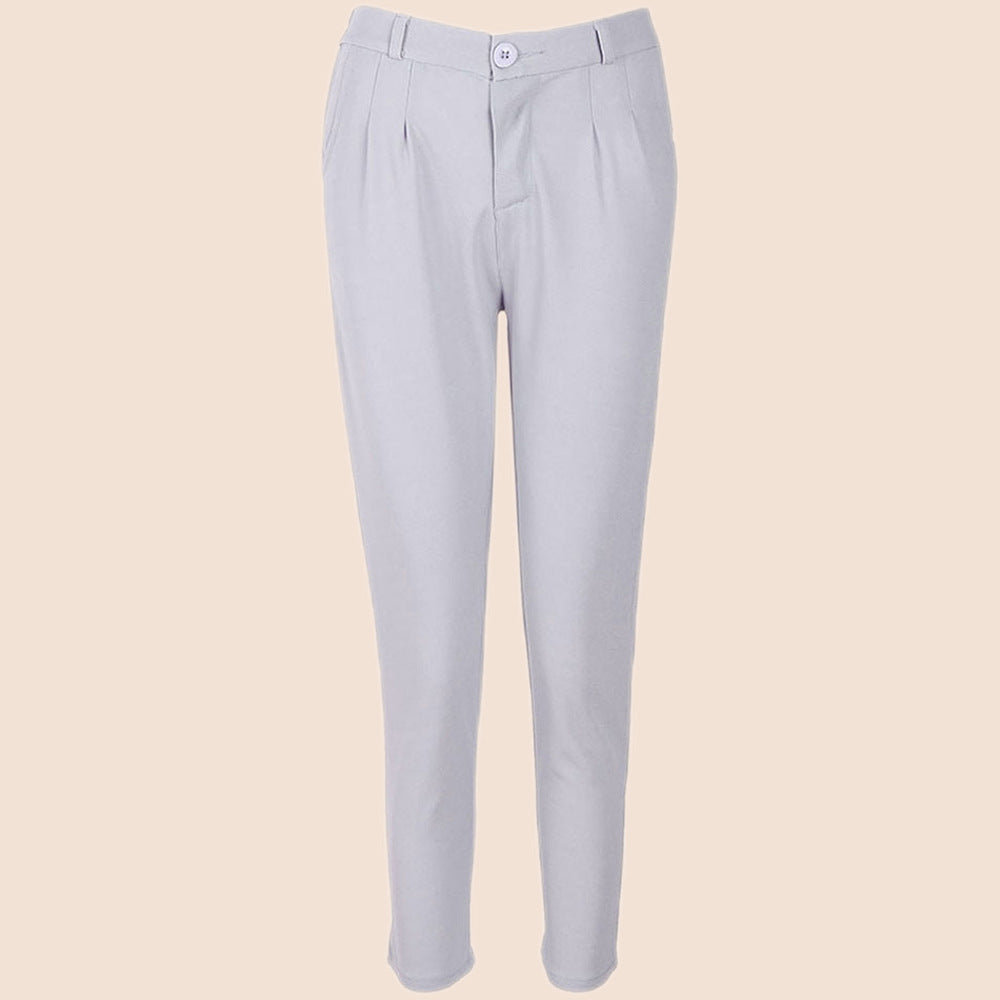 Damen Elegante Chino-Hose mit Bundfalten und hohen Taschen Drune