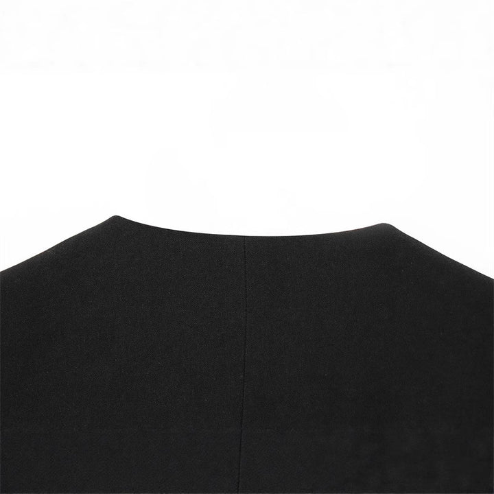 Damen elegante Wickelblazerjacke mit taillierbarem Satin-Gürtel Drune