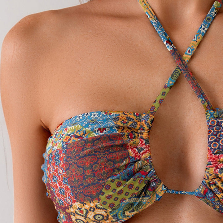 Damen Bandeau-Bikini-Set mit raffinierten Bindebändern Drune