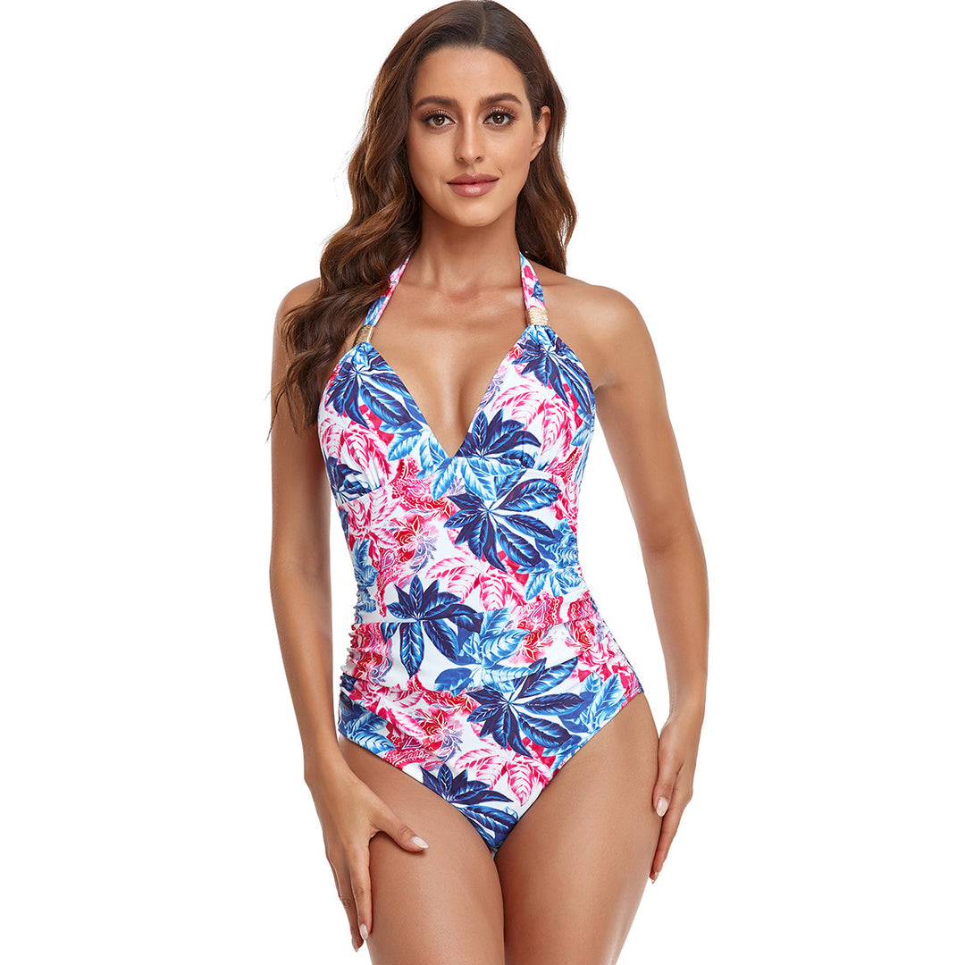Damen Eleganter Hochgeschnittener Badeanzug Drune