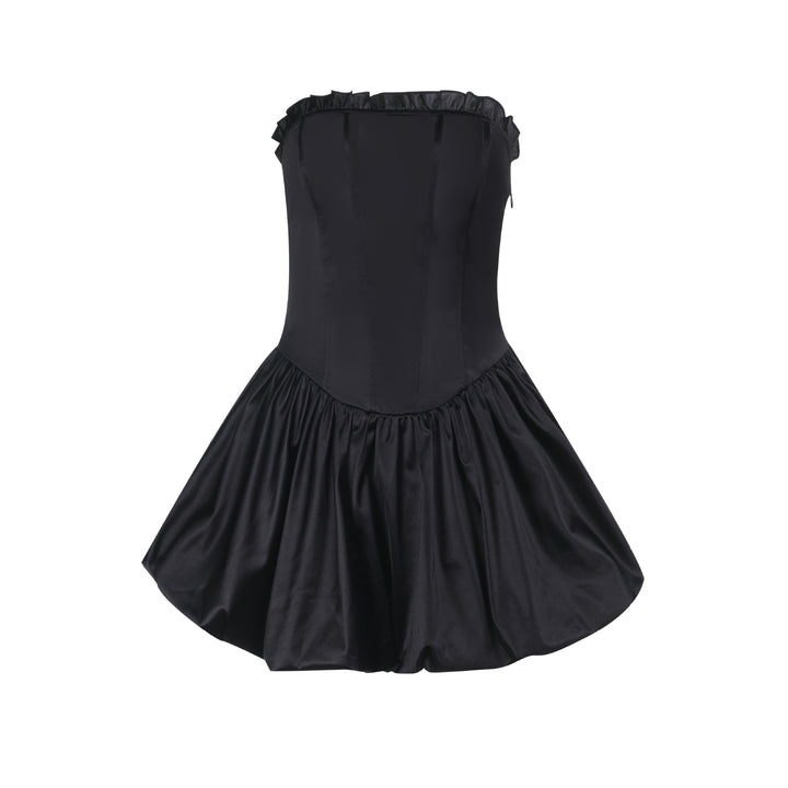 Damen Cocktailkleid mit schulterfreiem Design und voluminiösem Rock Drune