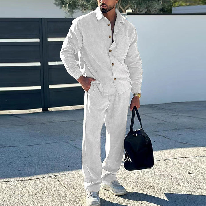 Herren lässiges Hemd und Freizeithose Set Drune