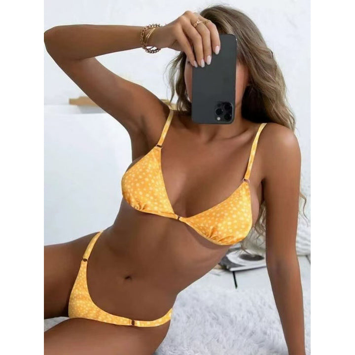 Damen Triangel-Bikini mit verspieltem Muster Drune