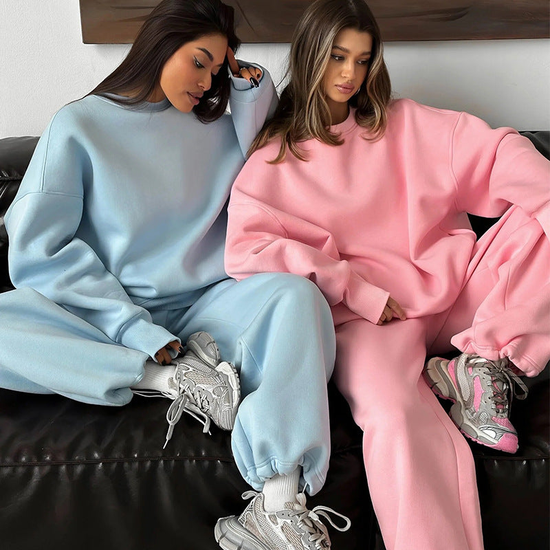 Damen Lässiges Oversized Sweatshirt- und Jogginghose-Set Drune