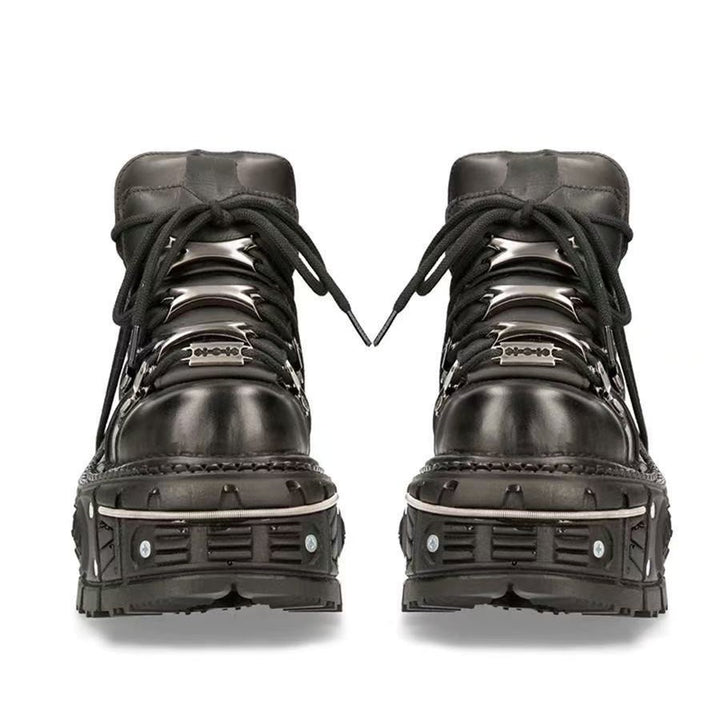 Damen Stabile High-Top Stiefel mit robuster Gummisohle Drune