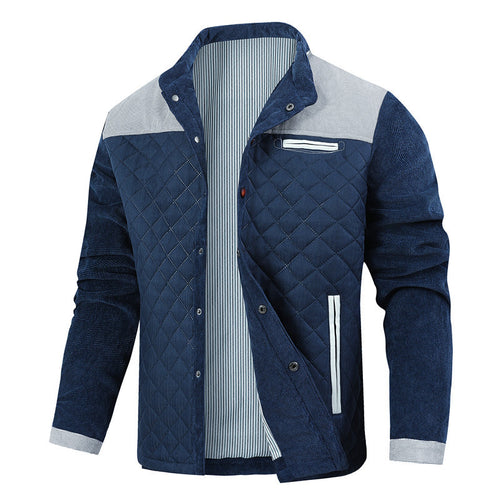 Herren gesteppte Freizeitjacke mit modischem Stehkragen und praktischen Taschen Drune