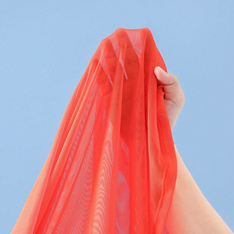 Damen Strandkleid mit transparentem Design und Längsstreifen Drune